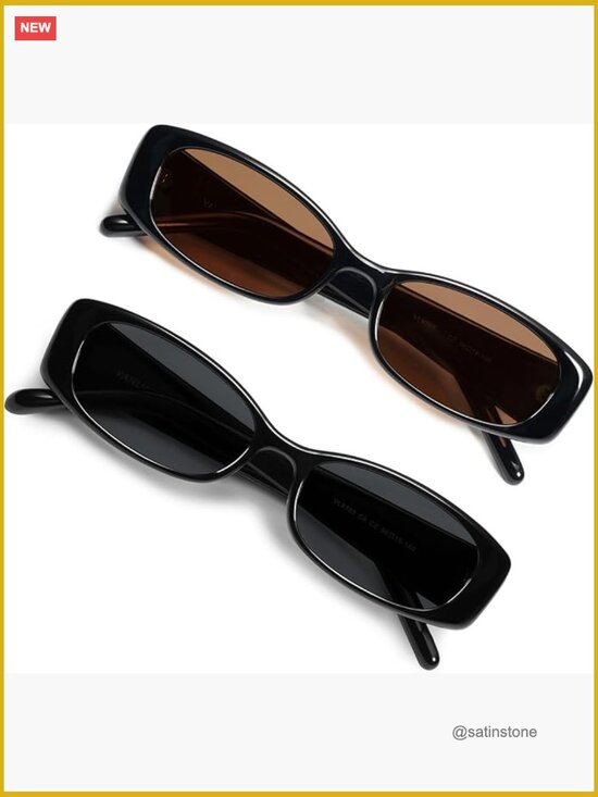 Polarized Rectangle Sunglasses with UV400 Protection 2 Pack main image 5
